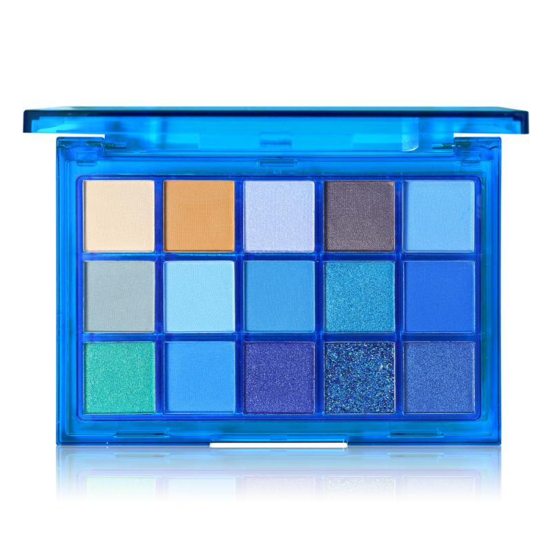 Palette de fards à paupières Miss Lara Makeup Sweet Party, teinte néon, 15 nuances nacrées, pailletées et mates, pigments métallisés et estompables