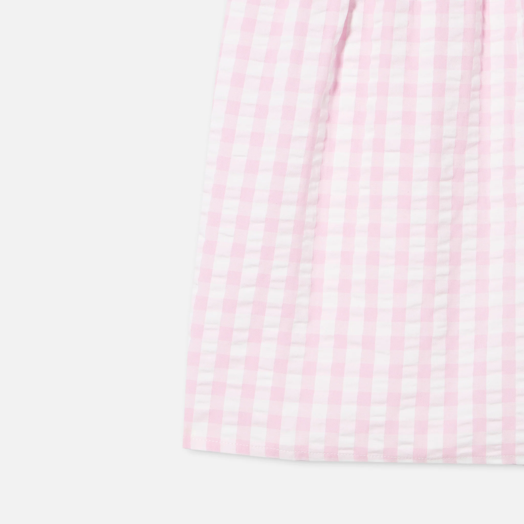 Abito da bambina in stampa vichy rosa