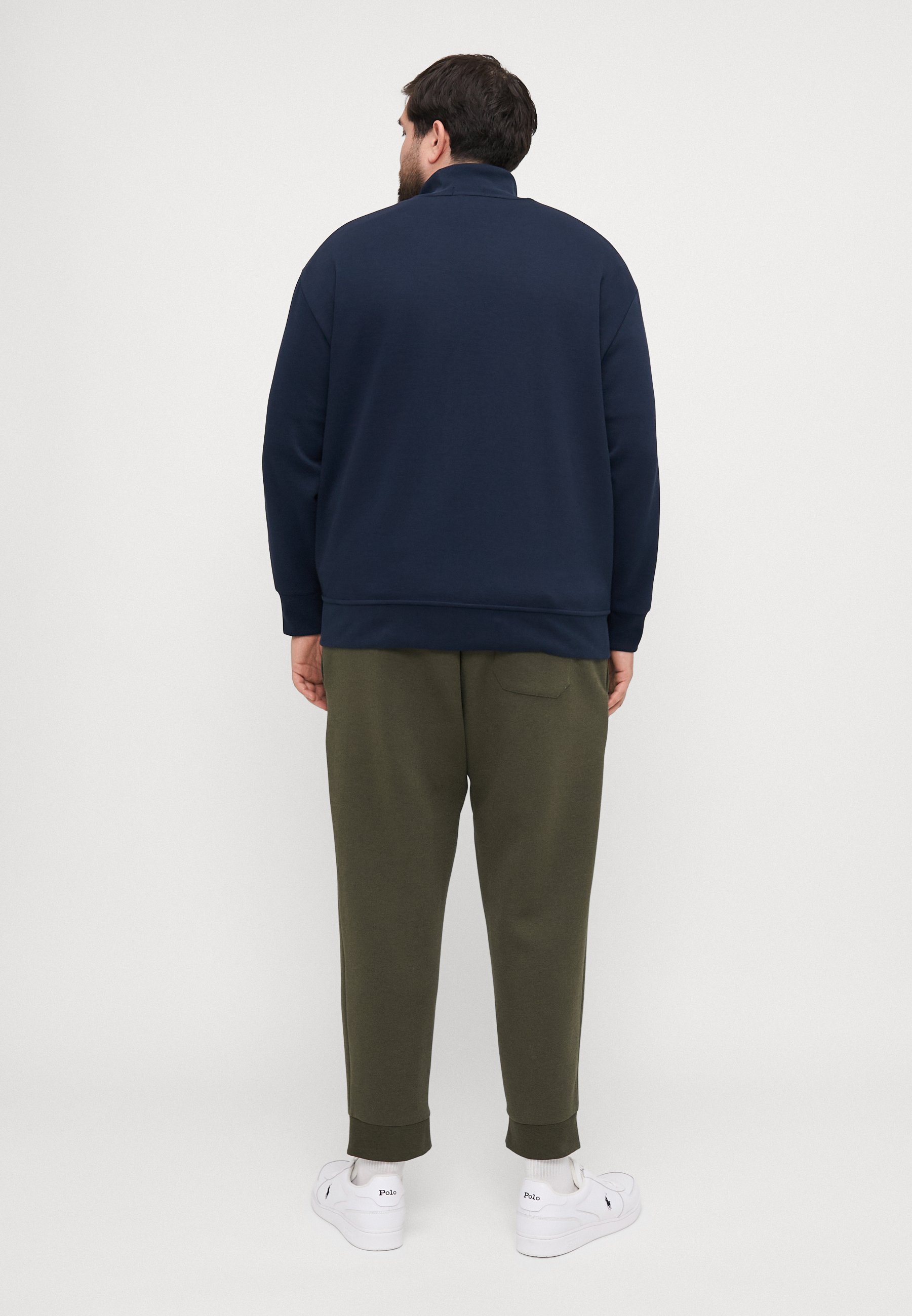 Felpa con zip Polo Ralph Lauren Big & Tall - blu navy stile aviatore