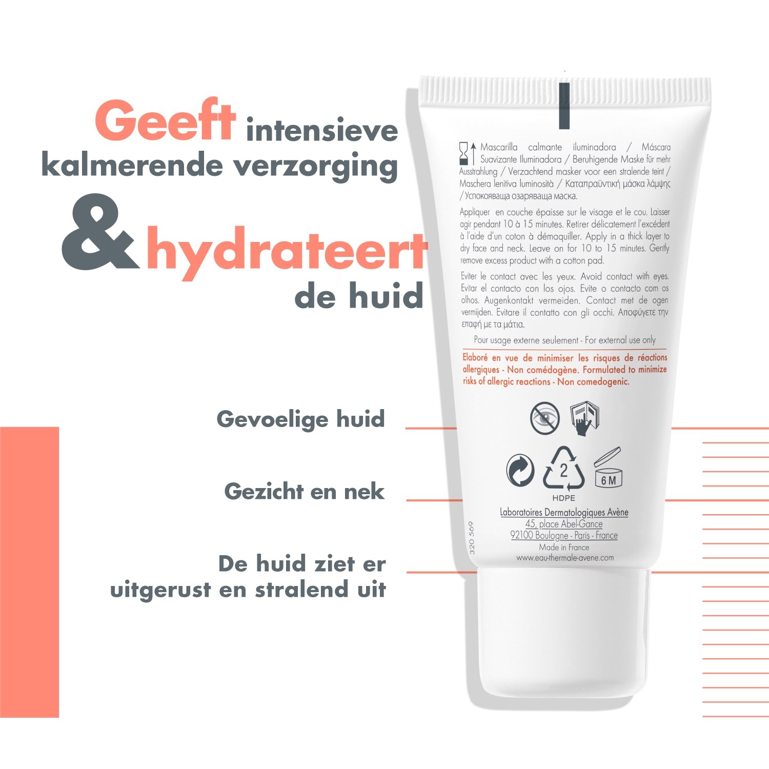 Avène hidratantna maska Les Essentiels Les Essentiels umirujuća hidratantna maska - 50ml