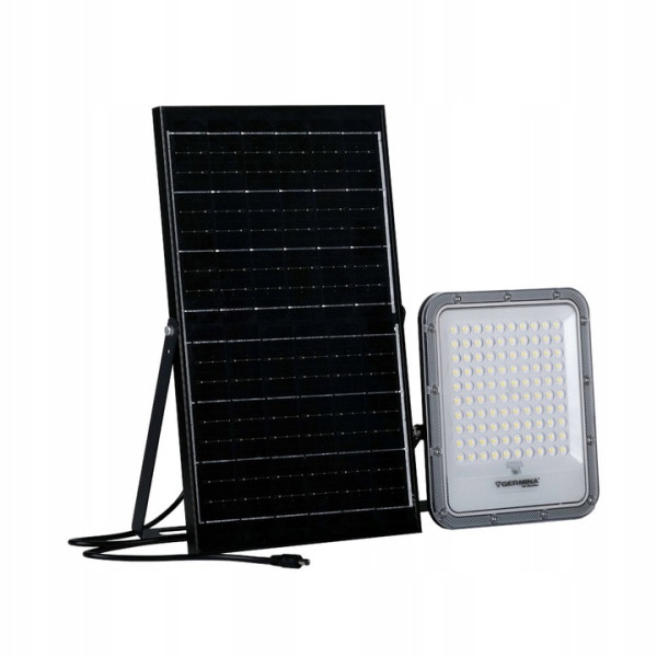 Naświetlacz LED Germina 200W z panelem solarnym IP65   pilot 1szt.