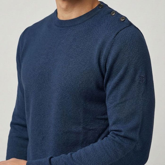 Jersey marinero para hombre Bill Tornade, azul marino