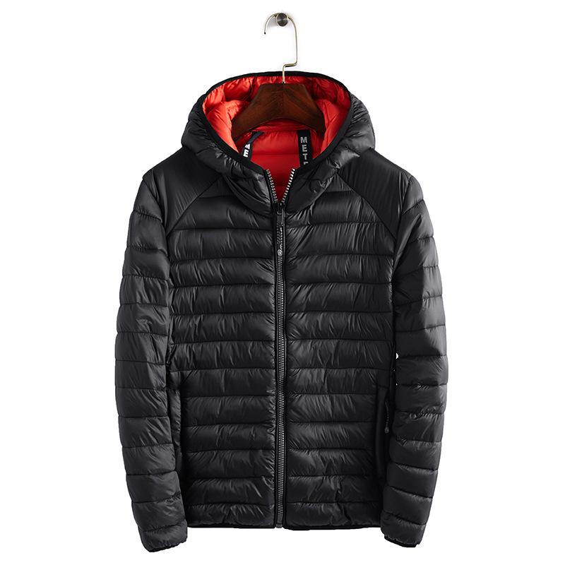 Parka Invernale Uomo 2018 in Cotone, con Cappuccio, Capospalla Casual Monocromatico, Imbottito, Caldo e Morbido