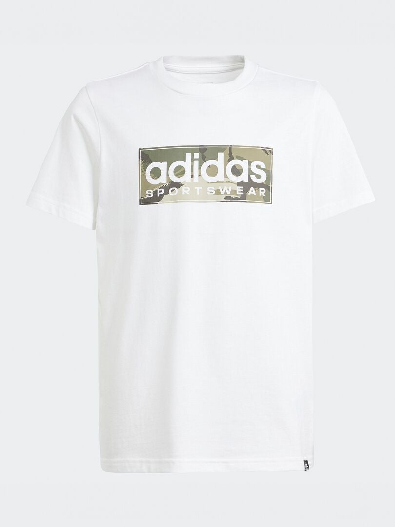 Camiseta com estampa 'adidas' - BRANCA