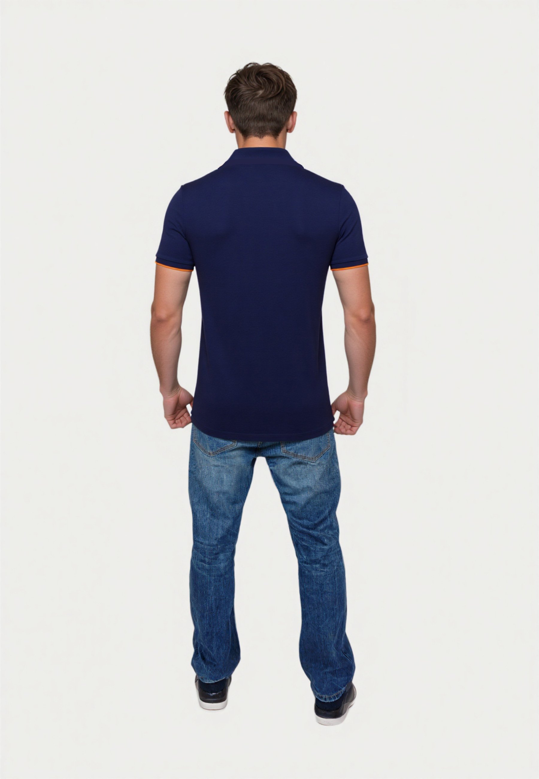 US Polo Assn. Polo shirt met korte mouwen in kleurrijke stijl - Donkerblauw