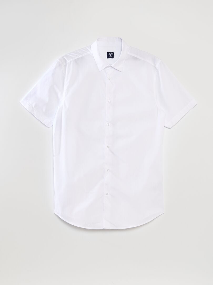 Wit shirt met korte mouwen - wit