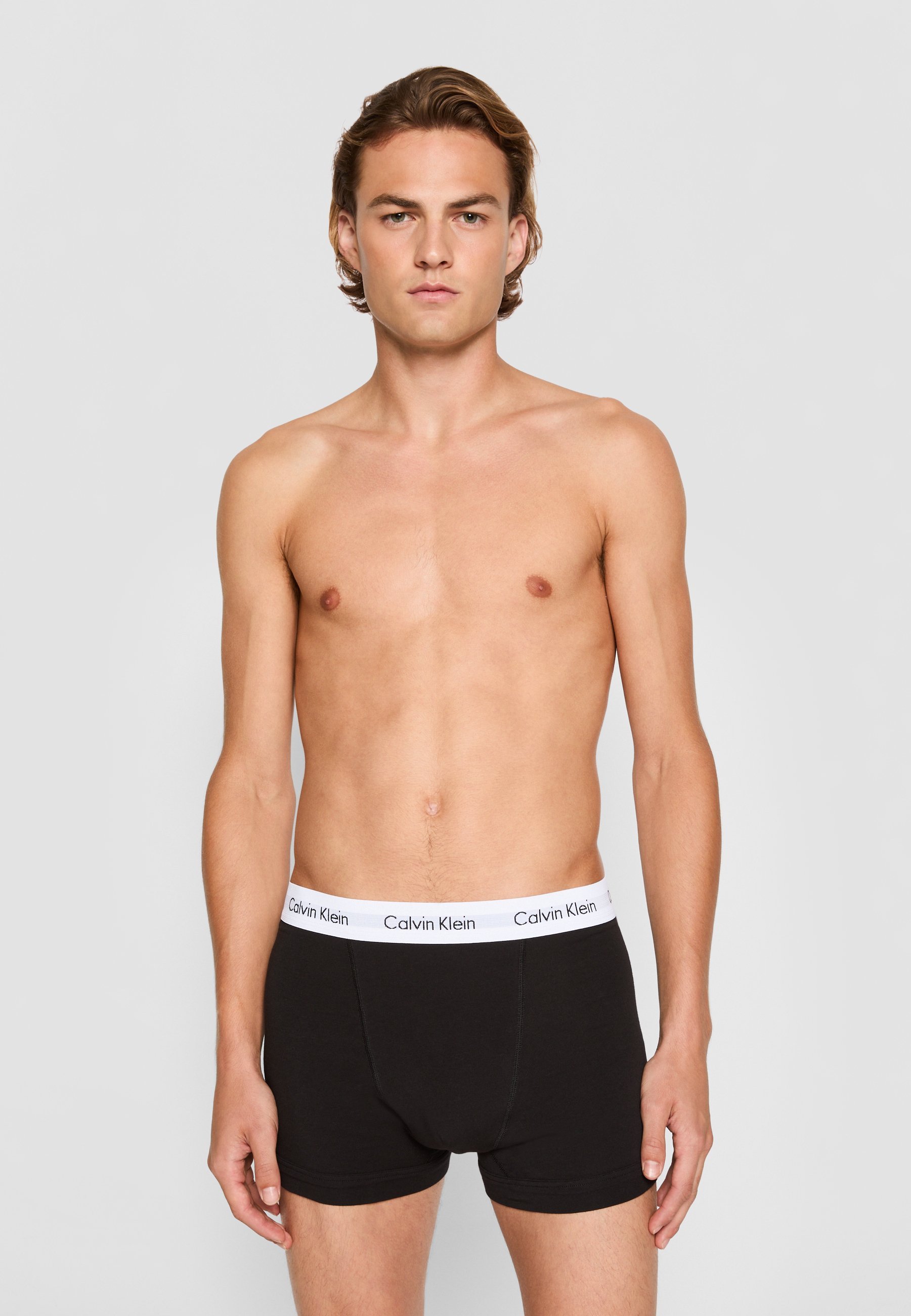 Calvin Klein Underwear TRUNK LOT DE 3 CULOTTES EN COTON STRETCH - Noir