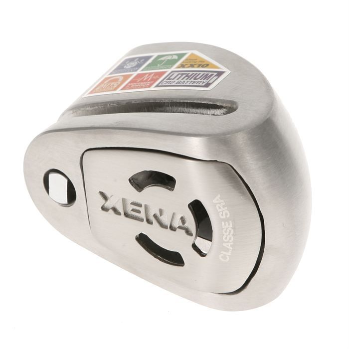 XENA - Antivol Moto Bloque Disque Alarm 120 dB XX10 Acier 10mm - Classe SRA