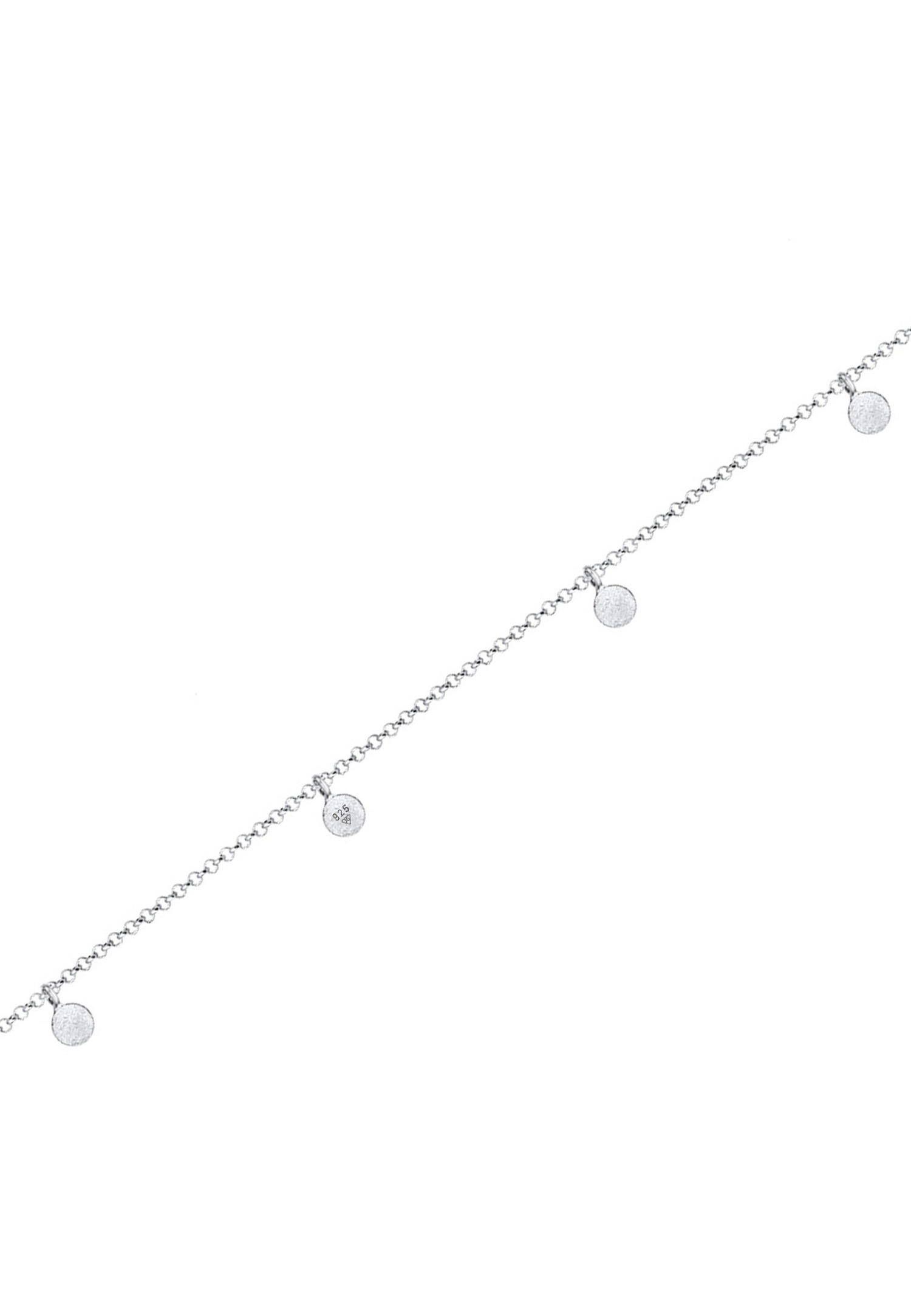 Elli Femmes Choker Géo Cercle Basique Mat Monnaie en Argent Sterling 925