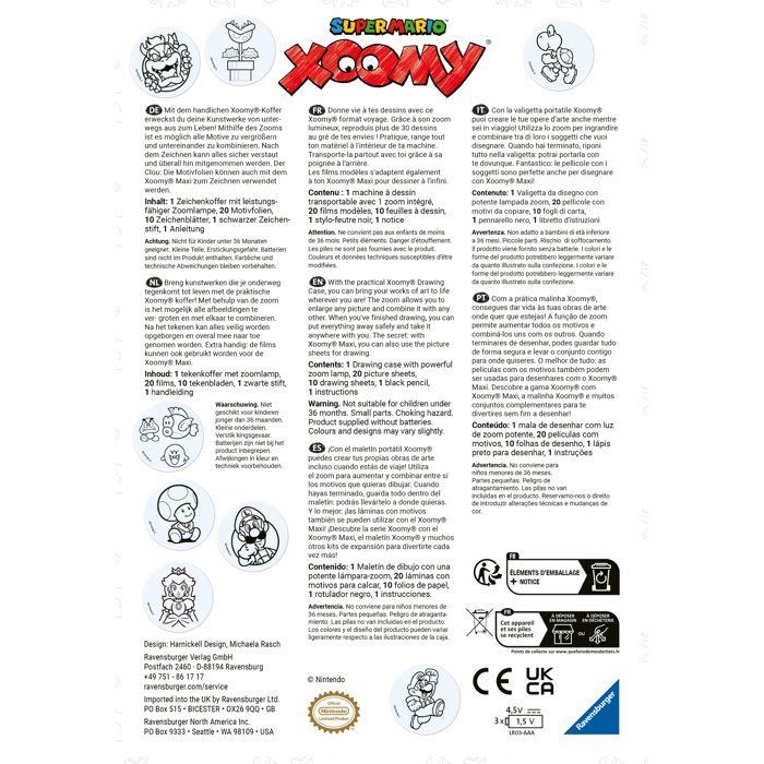 Ravensburger – Xoomy – Super Mario – Dessin – Loisir créatif – Dès 6 ans – 12028006