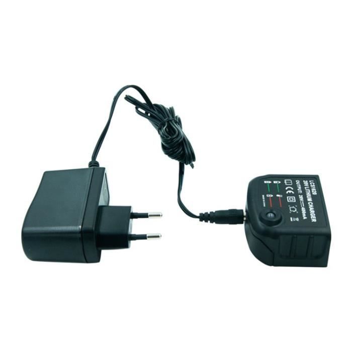 Cargador de baterías Black & Decker LCS1620 - Iones de litio - 14,4-20 V - Con cable - Negro