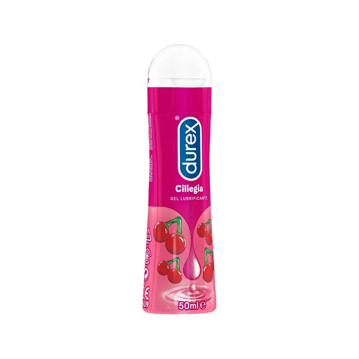 Lubricante íntimo Durex Play Gel Very Cherry 50 ml con cereza