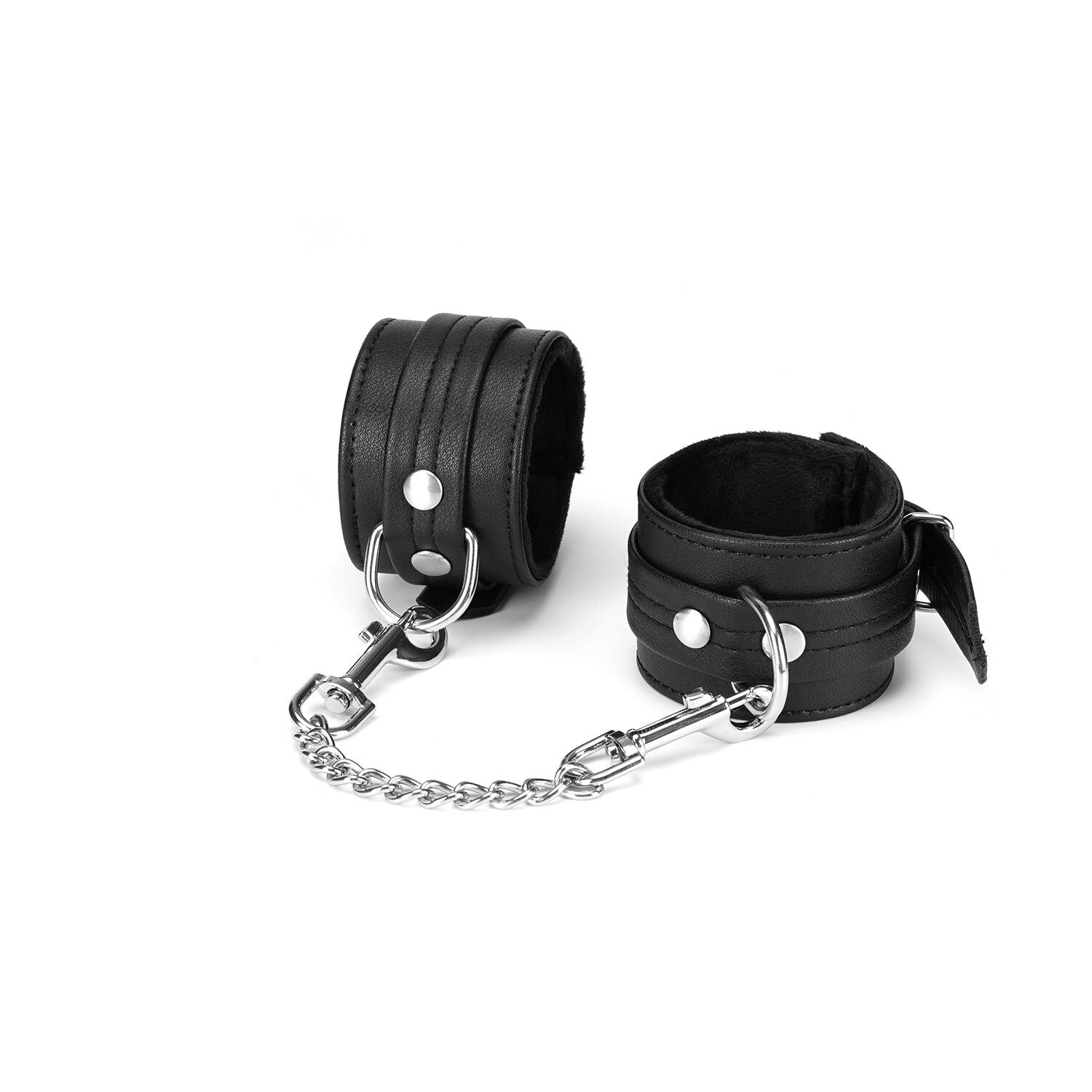 Liebe Seele Black Bond Leather Wrist Cuffs