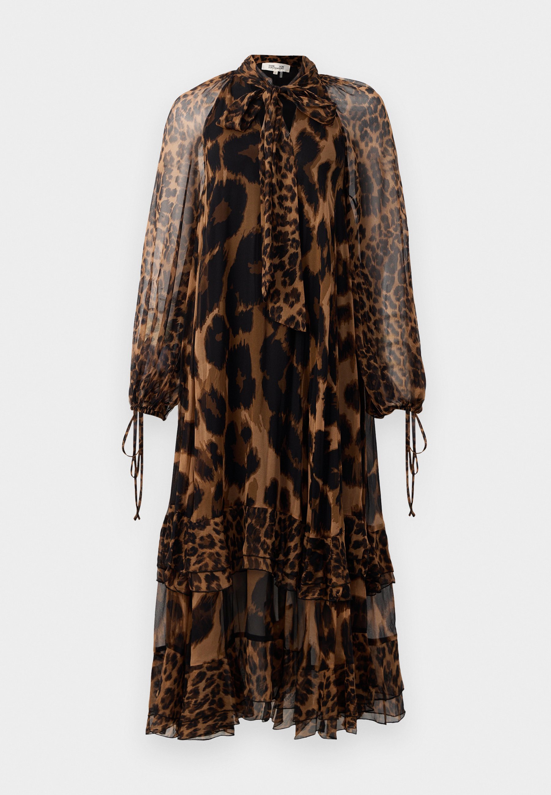 Diane von Furstenberg NADINE JURK - Maxi-jurk - sneeuwluipaard/grote tabak