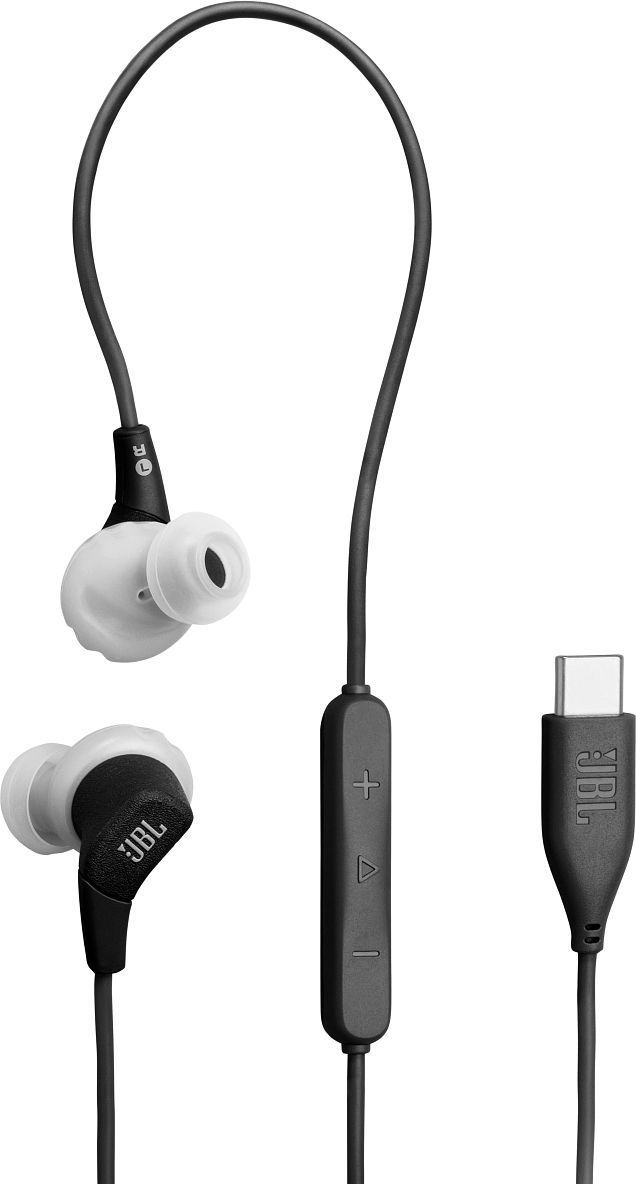 Auriculares deportivos con cable USB-C - JBL - Endurance Run 3C - Negro