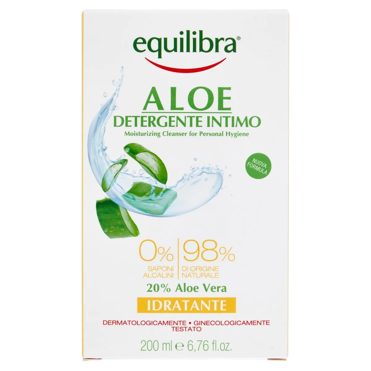 EQUILIBRA Feuchtigkeitsspendendes Intimgel Equilibra mit Aloe Vera 200 ml verändert den pH-Wert nicht