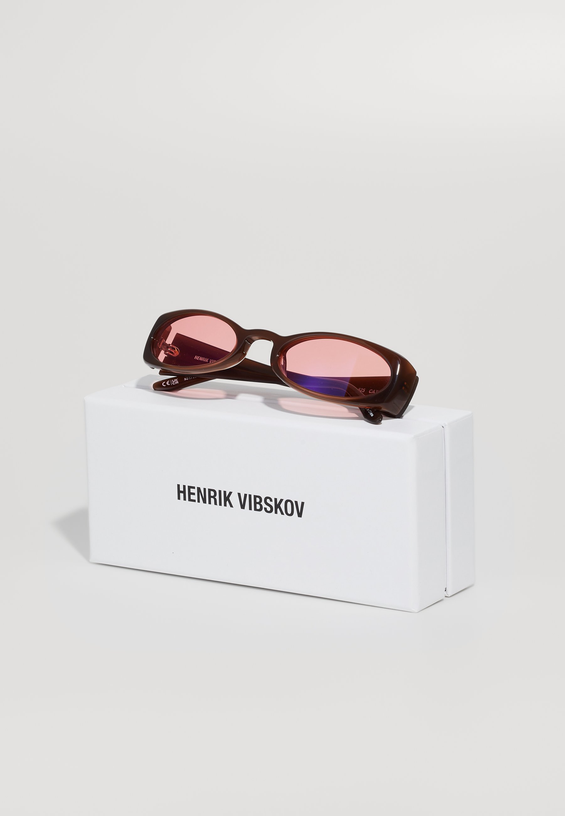 Henrik Vibskov MEGAN SUNGLASSES UNISEX - Sluneční brýle - hnědá/červená