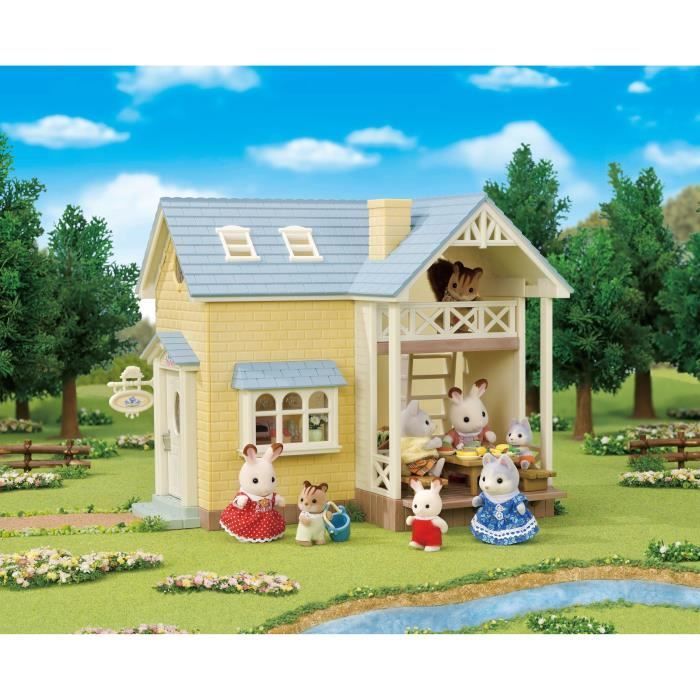 Coffret Le cottage au toit bleu - SYLVANIAN FAMILIES - 5671 - Pour Enfant de 5 ans et plus - Mobilier inclus