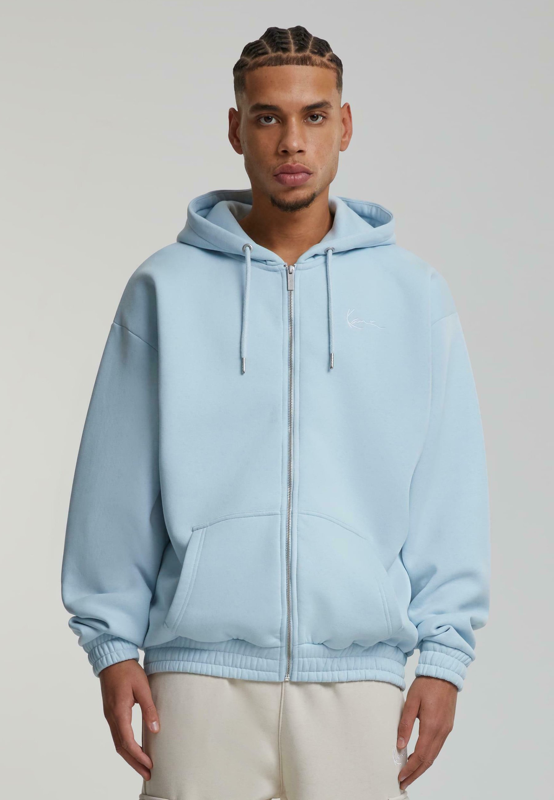 Sweat-shirt zippé Karl Kani AUTHENTIC STAR LOGO OS - bleu clair