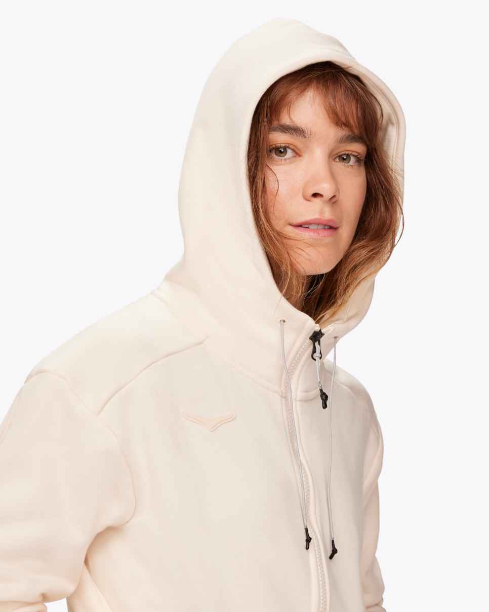 HOKA HOKA Essential Full Zip Hoodie Eggnog