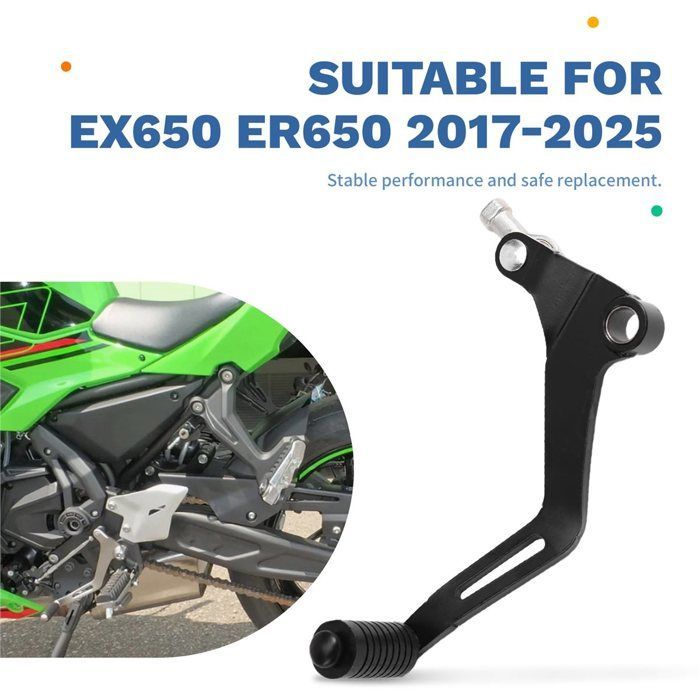 Palanca de cambios para motocicleta 650 EX650 ER650 Z650 ABS Z650 Z650RS Negra, Metal, Negro