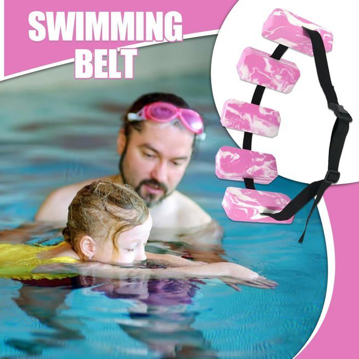 Cinturón de natación para niños y adultos, cinturón de flotación de espuma EVA con hebilla ajustable.