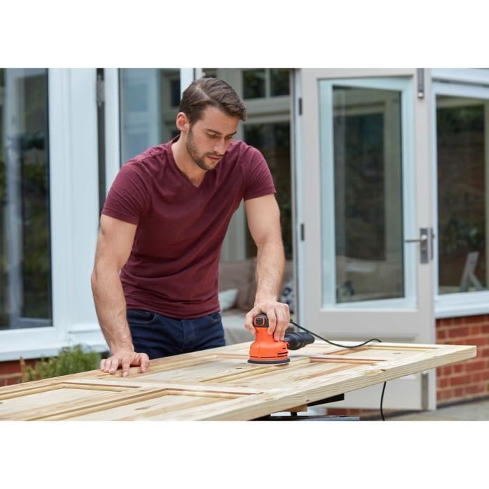 Corded random orbital sander - BLACK+DECKER - BEW210-QS - 230W - 125mm - with 1 abrasive and collection bag
