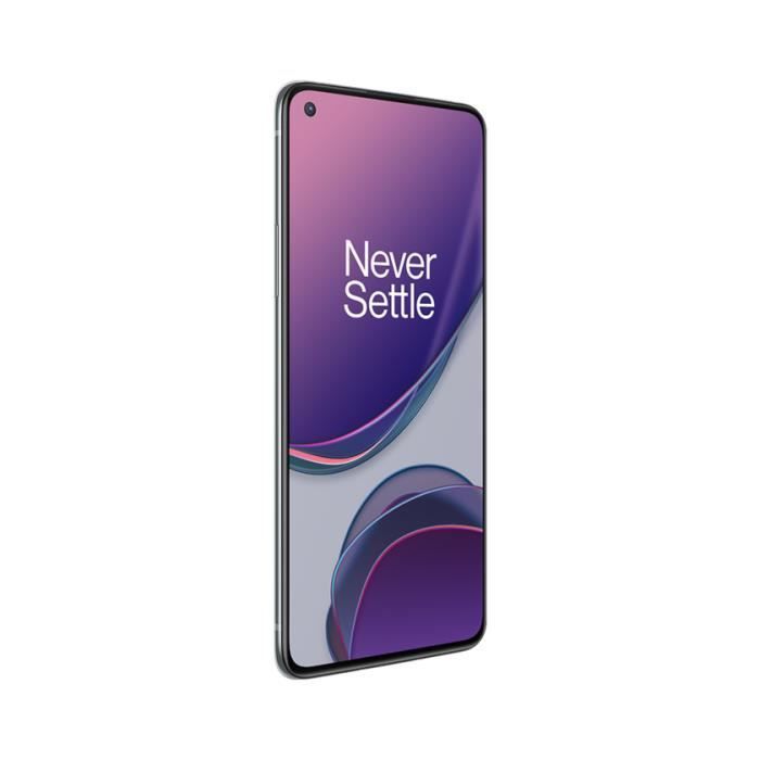 OnePlus 8T 8Go RAM 128Go ROM Argent 5G Smartphone