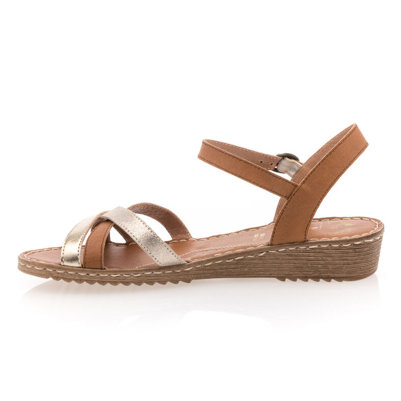 Naisten ruskeat sandaalit / avokärkiset kengät