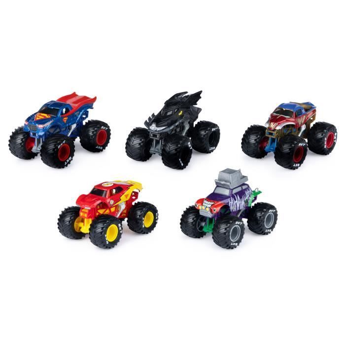PACK OF 5 1:64 SCALE DIE-CAST VEHICLES DC COMICS Monster Jam