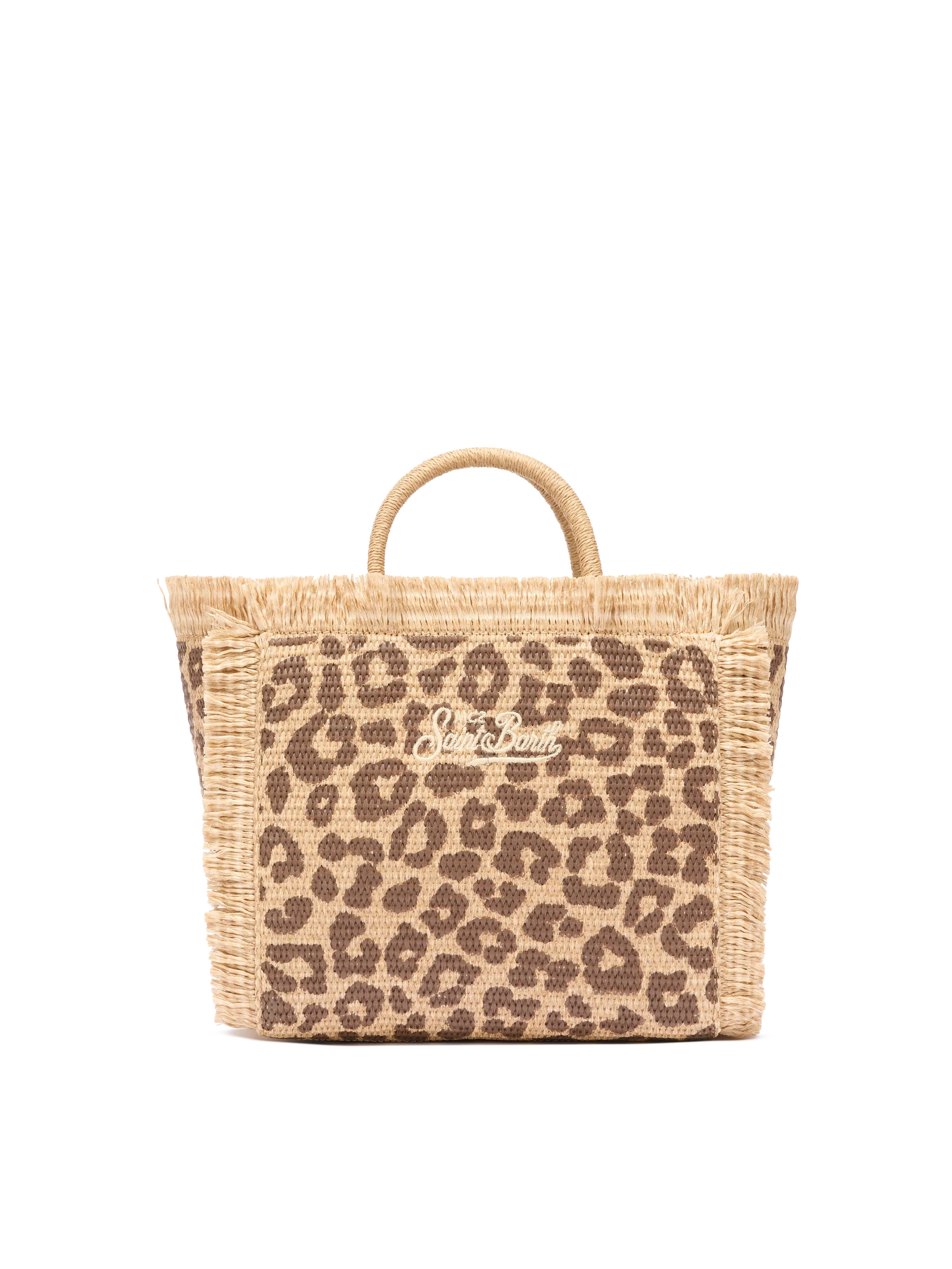Τσάντα Colette σε εφέ ψάθας με animal print