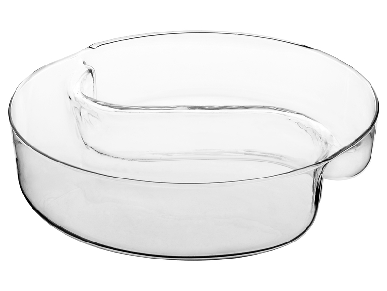 Salaterka dwudzielna szklana 25 cm transparentna