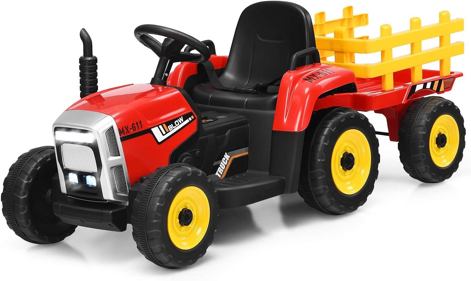 Elektrický dětský autotraktor KOMFOTTEU, nosnost 30 kg, od 3 let