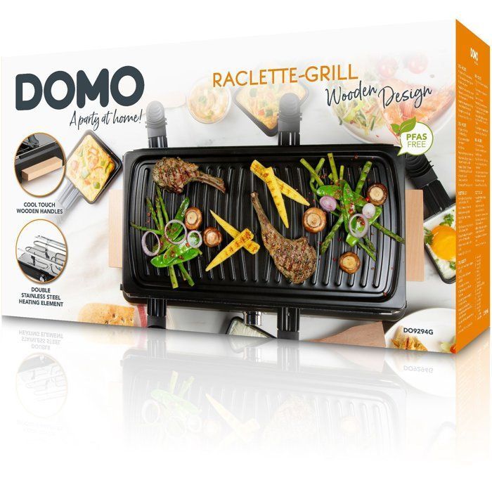 Appareil à raclette - DOMO - DO9294G - 8 personnes - Gril - 1400 W