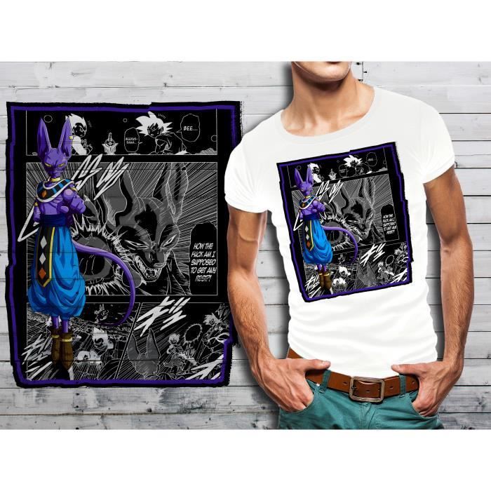 Wit T-shirt voor heren, maat L, Dragon Ball Z Manga Collectie 421