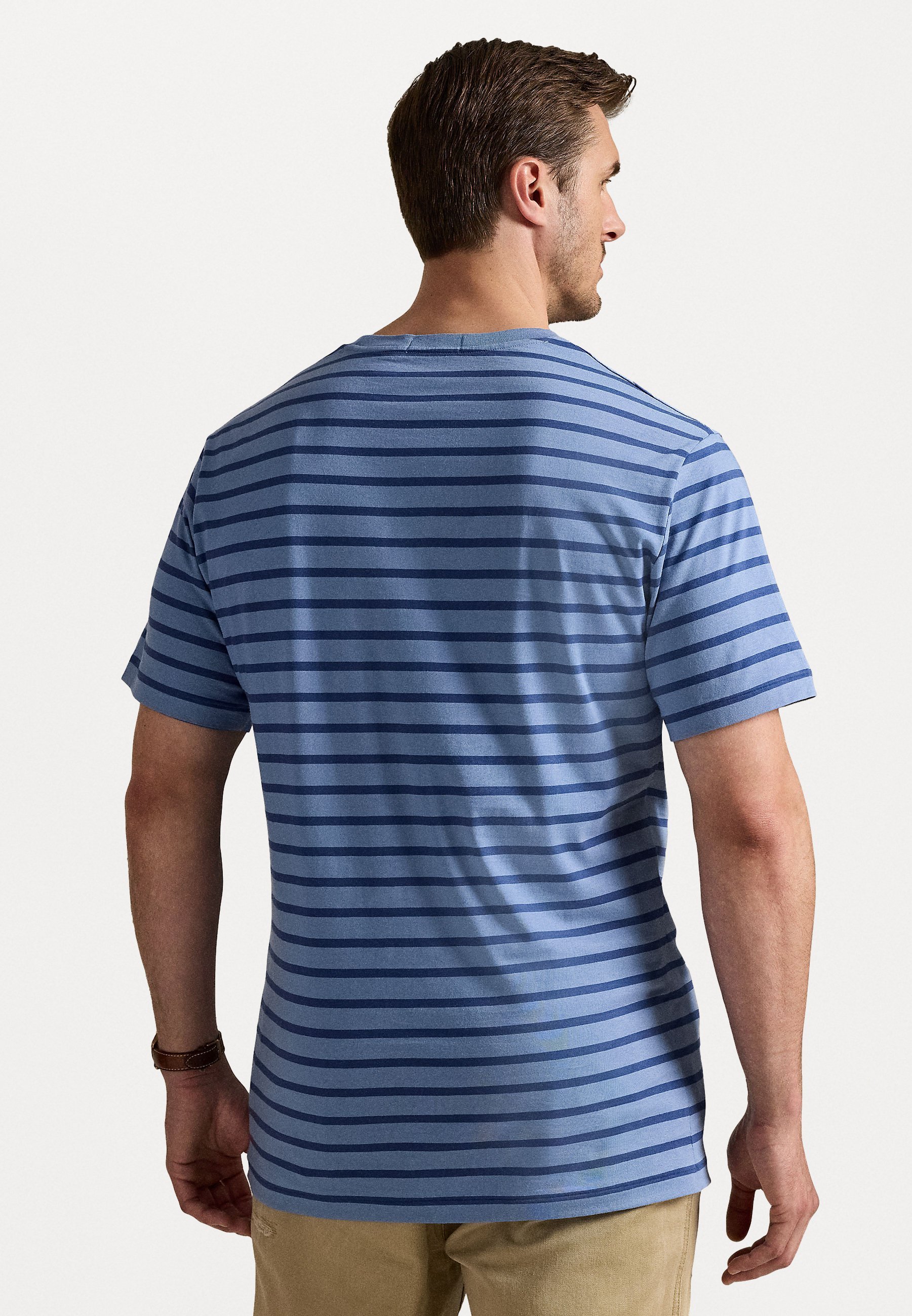 Polo Ralph Lauren Big & Tall gestreept jersey T-shirt met ronde hals - T-shirt met print - channel blue/old royal