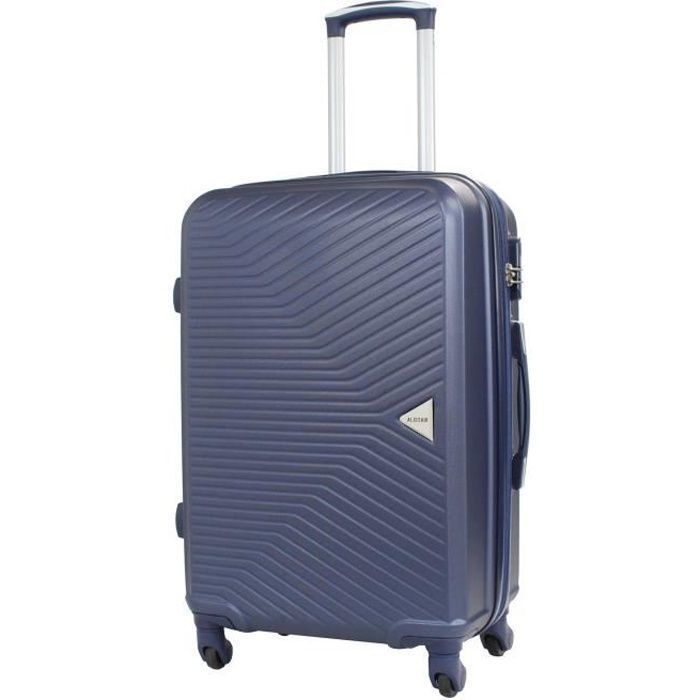 Maleta mediana Alistair - Colección Hierro - 4 ruedas - ABS ultrarresistente - Azul