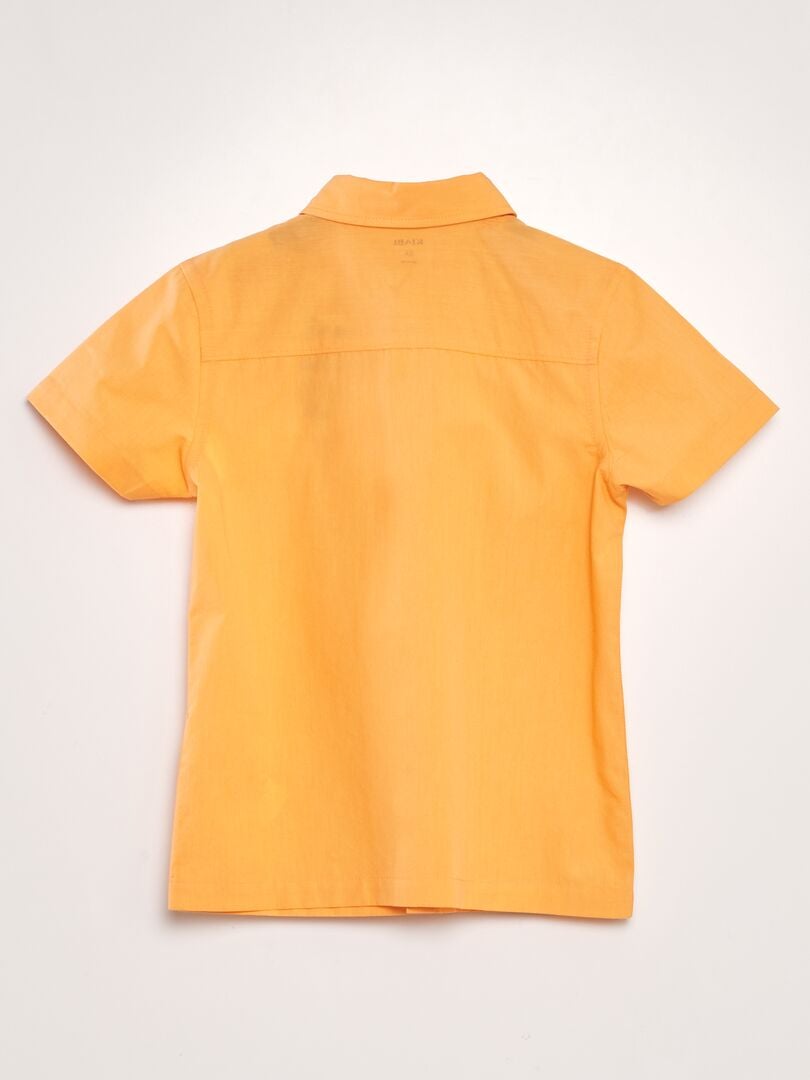 Effen shirt met korte mouwen - ORANJE