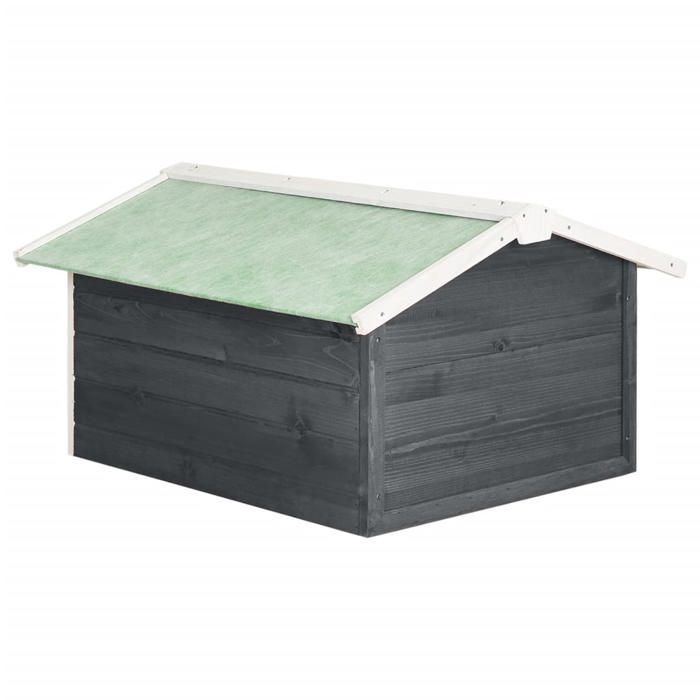 SARAZYJ® Garage per tosaerba 72x87x50cm Grigio e Bianco Abete Hot29400534