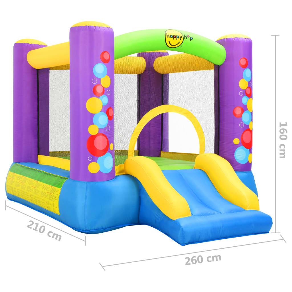 Aufblasbares Schloss Happy Hop mit Rutsche, 260 x 210 x 160 cm, PVC