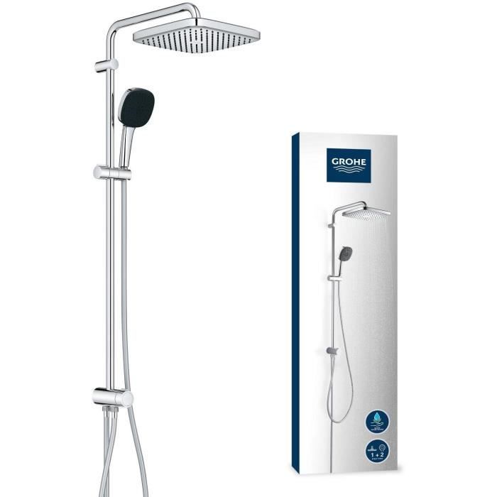 Columna de ducha con desviador manual - Ahorro de agua - GROHE Vitalio Comfort 250 - Cromado - 26986001