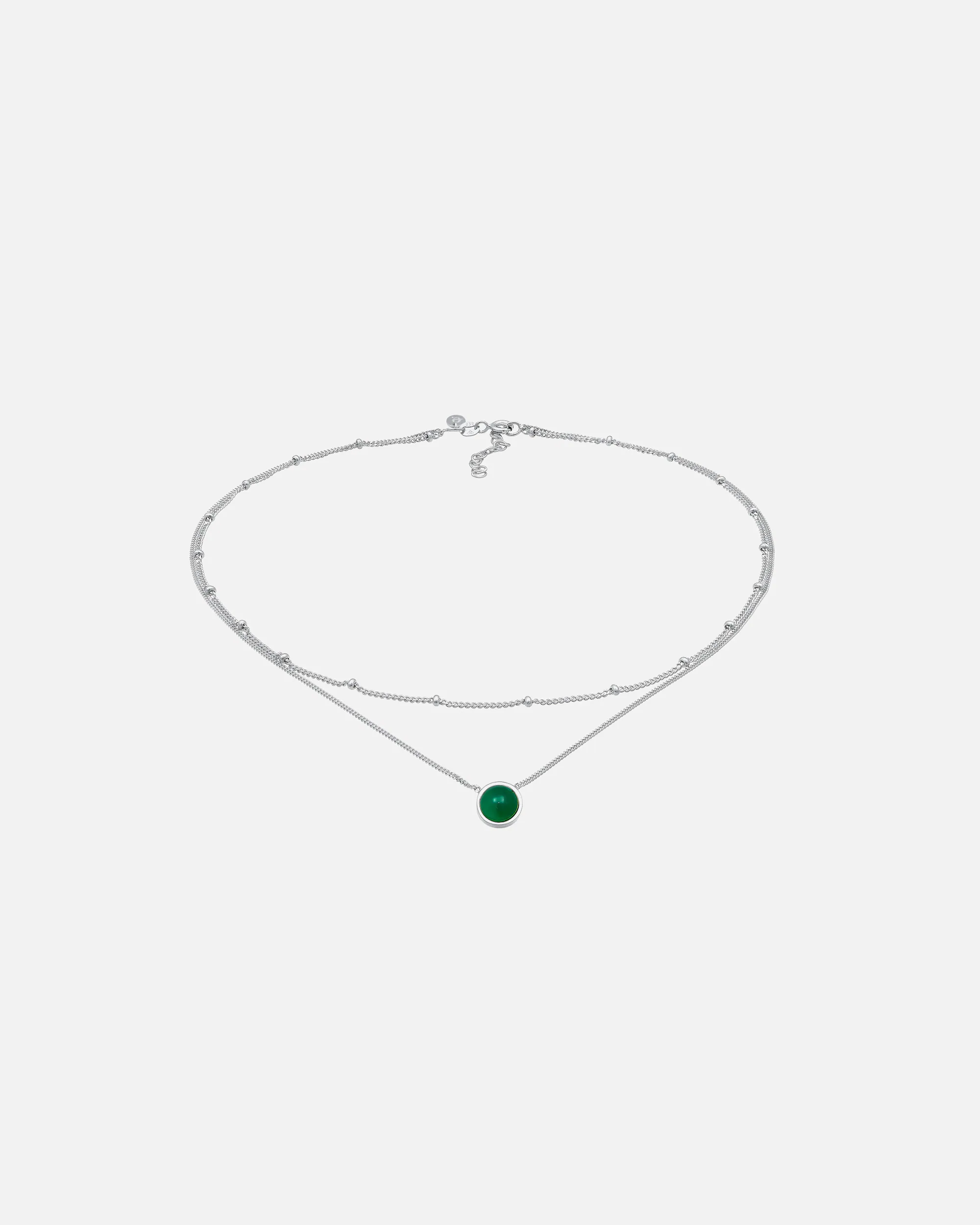 Elli PREMIUM Elli PREMIUM Collier Femmes Choker couches boules avec agate en argent sterling 925