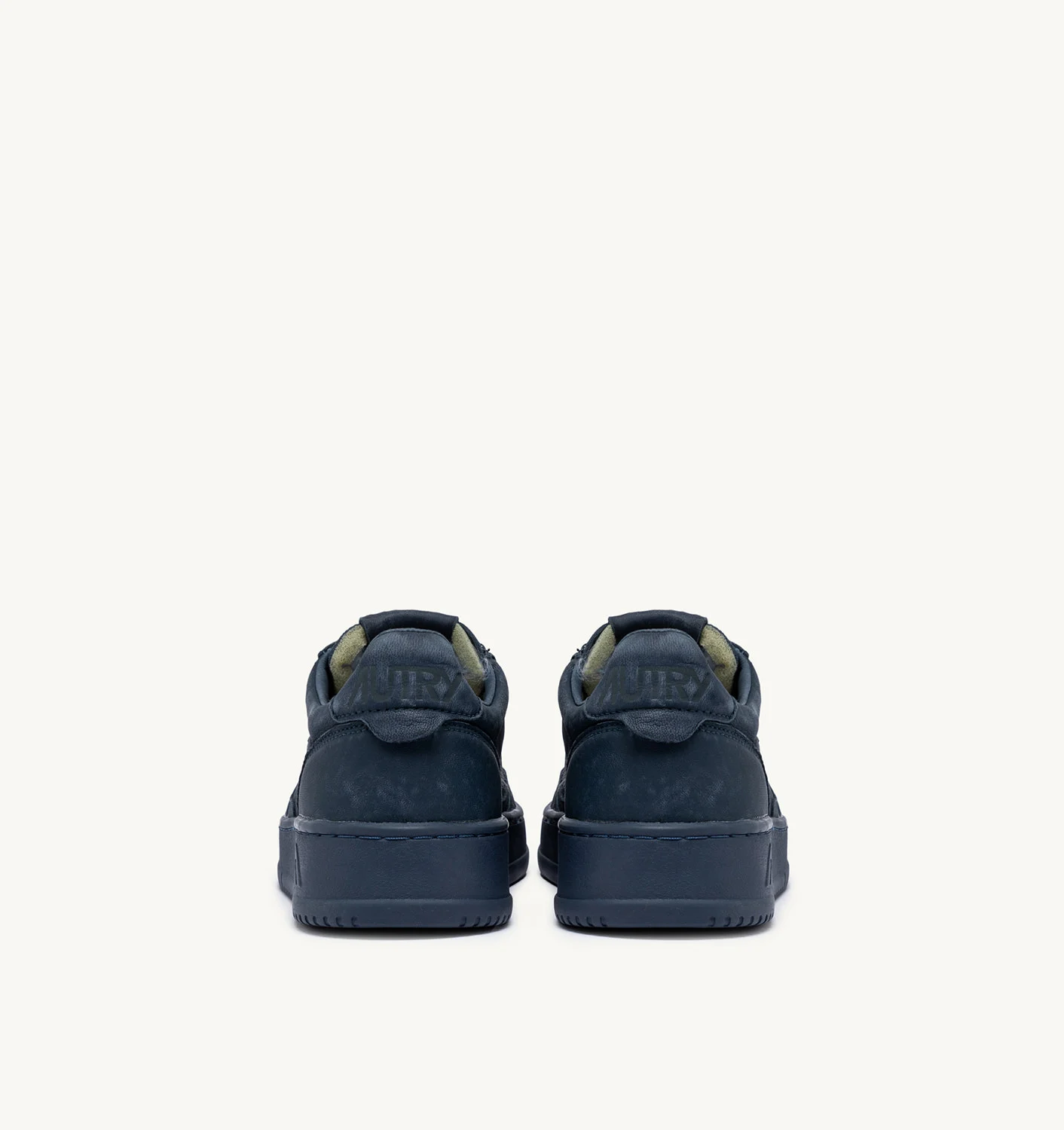 TENIȘI MEDALIST JOS DIN PIELE NAPPA CULOARE DENIM ÎNCHIS