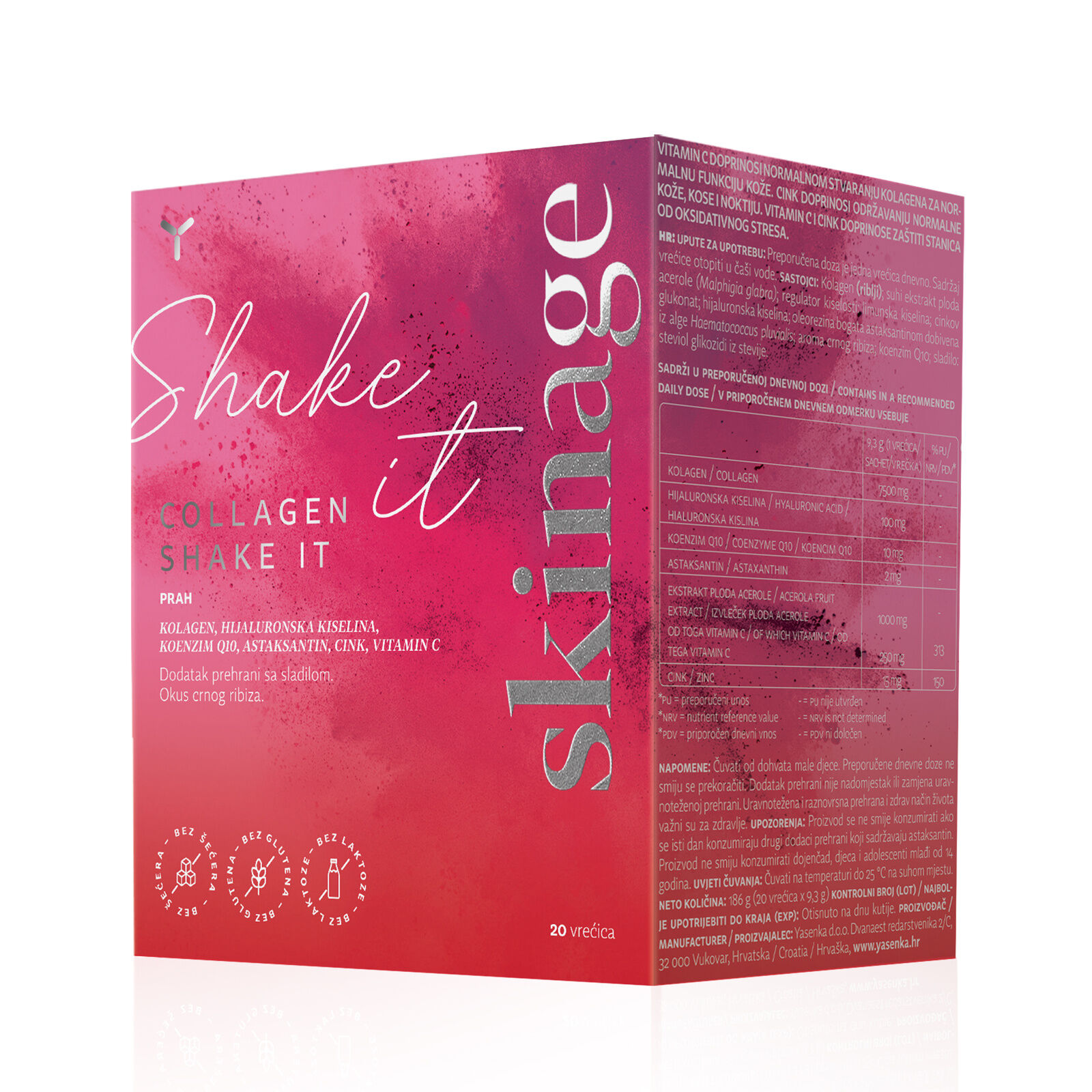 Yasenka Skinage Collagen Shake It upeņu