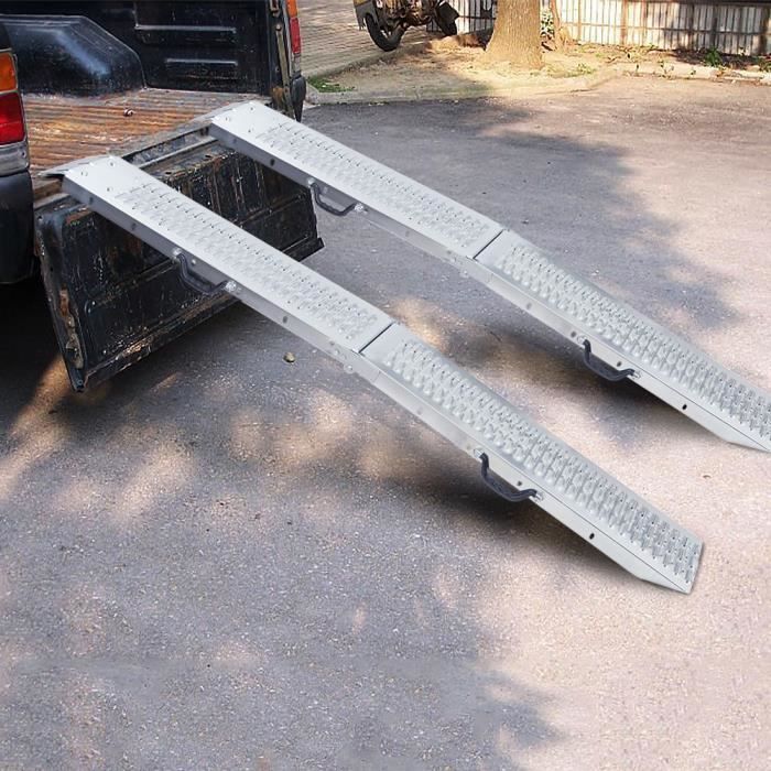 Rampas de acceso plegables - LILIIN - 2 unidades - Capacidad de 400 kg - Longitud de 180 cm - Antideslizantes