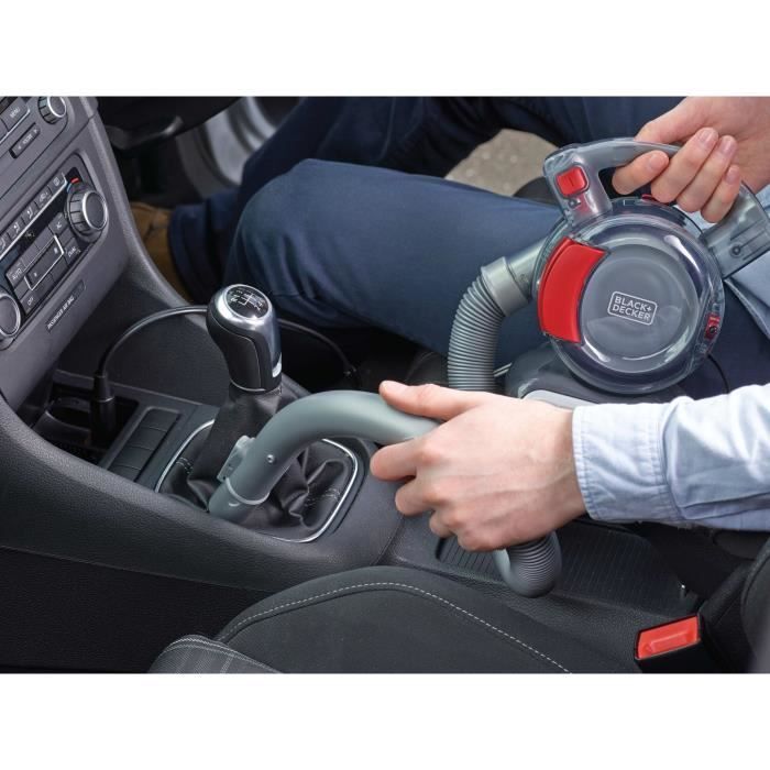 BLACK+DECKER PD1200AV Dustbuster Flexi Auto - Aspirateur à main 12V - Connexion voiture - action cyclonique