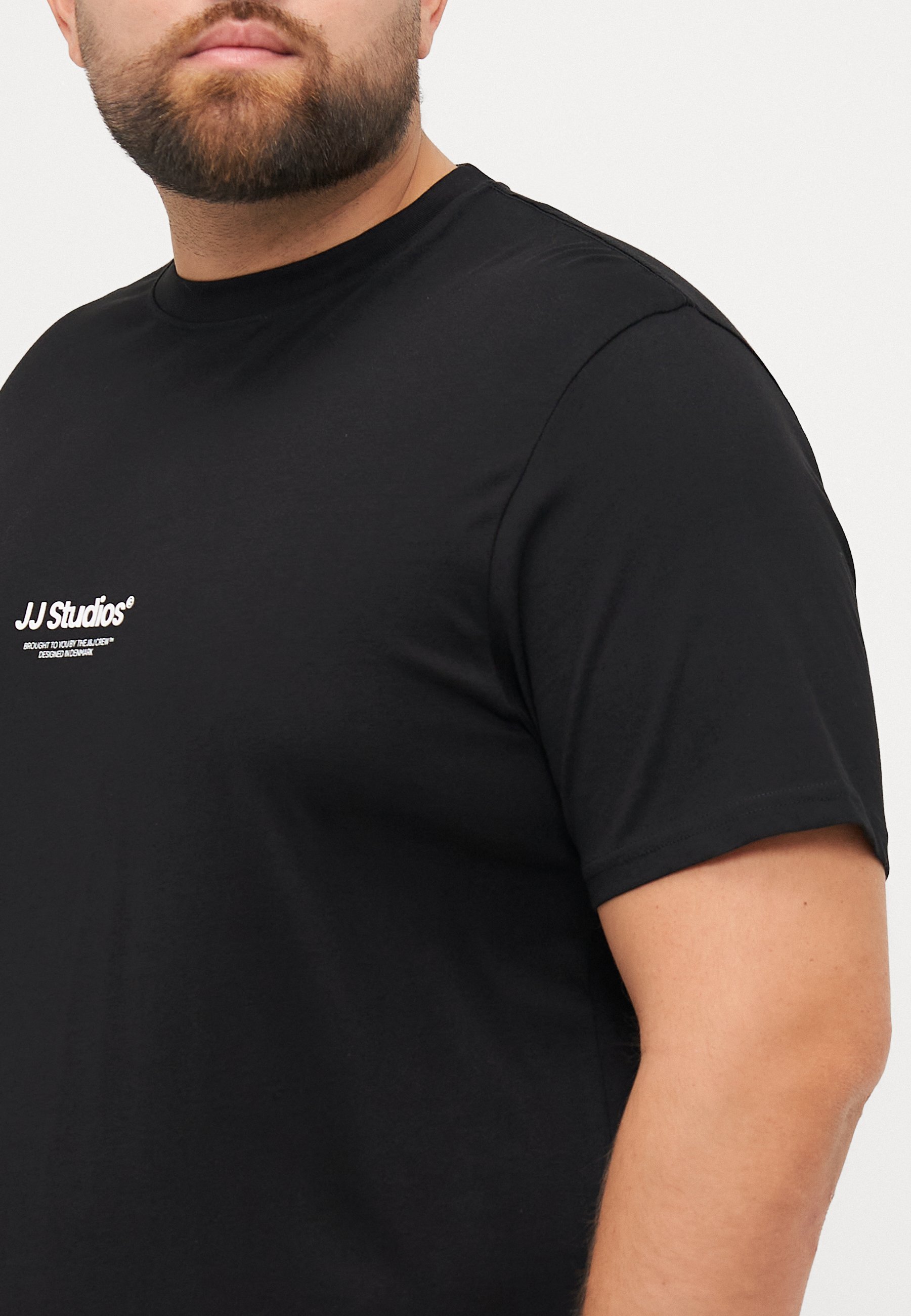 Jack & Jones JJESOHO TEE CREW NECK - Nyomott mintás póló - fekete