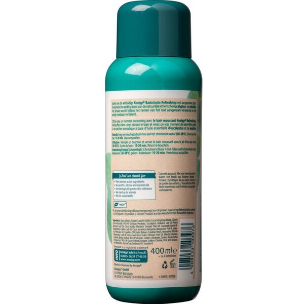Kneipp Osviežujúci mätovo-eukalyptový kúpeľový kúpeľ 400 ml