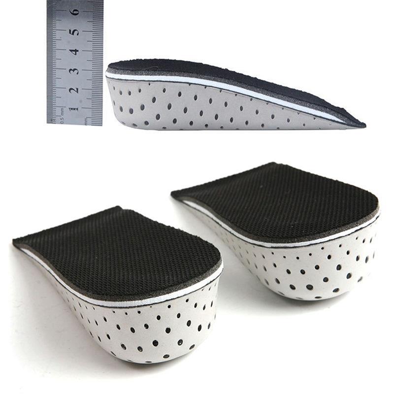 1 para oddychających wkładek do butów, wkładka do połowy pięty, wkładka do butów sportowych, poduszka, unisex, 2 wkładki podwyższające o 4 cm