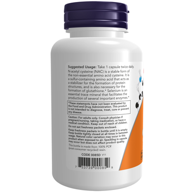 Nå Supplement Nå Nac-Acetyl Cystein 100 kapsler 100 kapsler